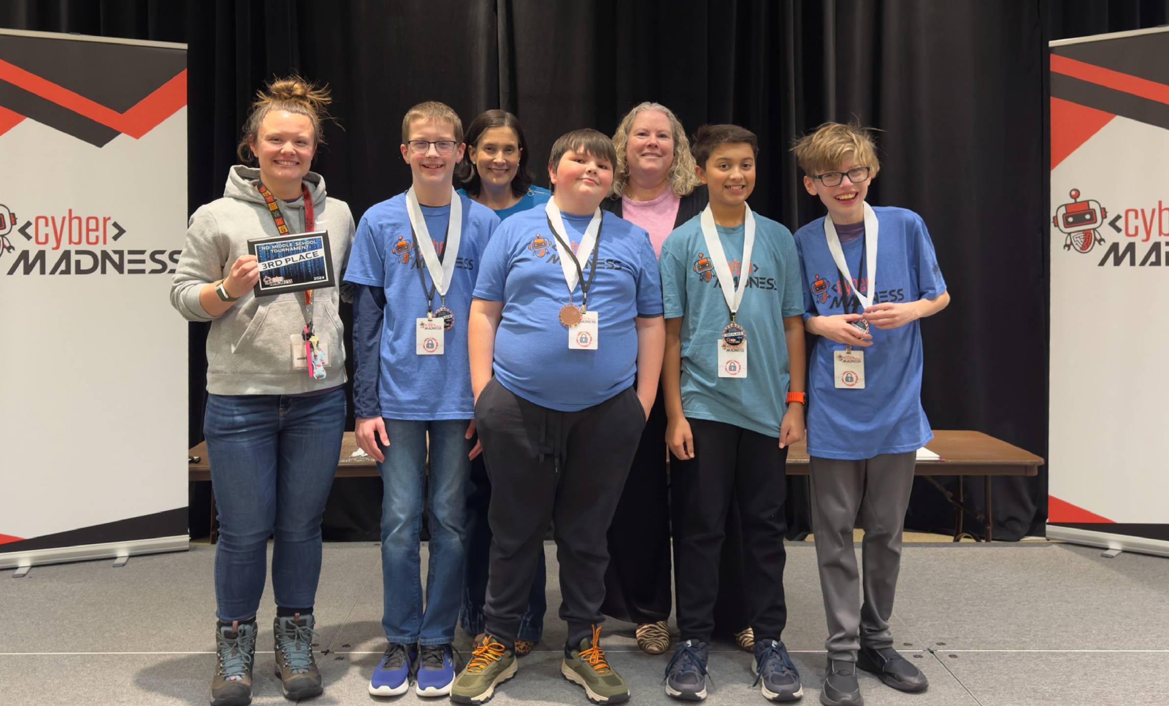 The West Fargo Heritage team, the cyber goats placed third